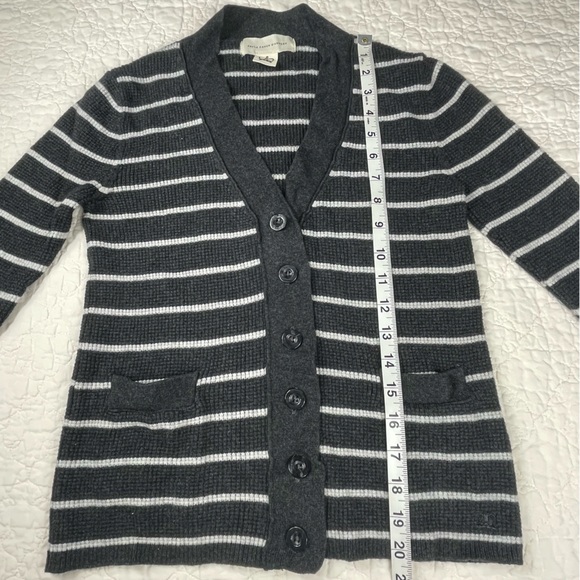💖5/$25 Paula Cahen D’anvers Cashmere Cotton Blend Cardigan Sweater Striped Sz 1 - Picture 11 of 11